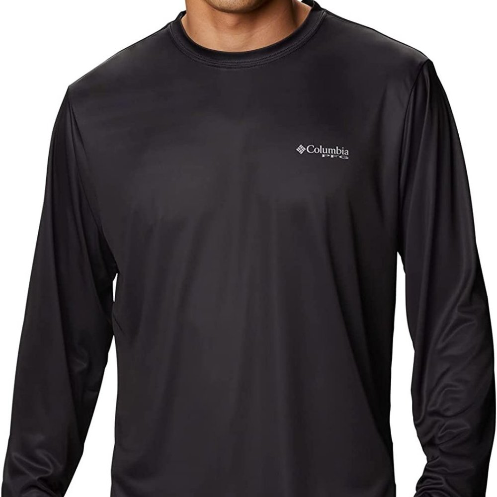 🆕Columbia Men's Terminal Tackle PFG State Triangle LS, MD-Black/Ga Flag, NWT